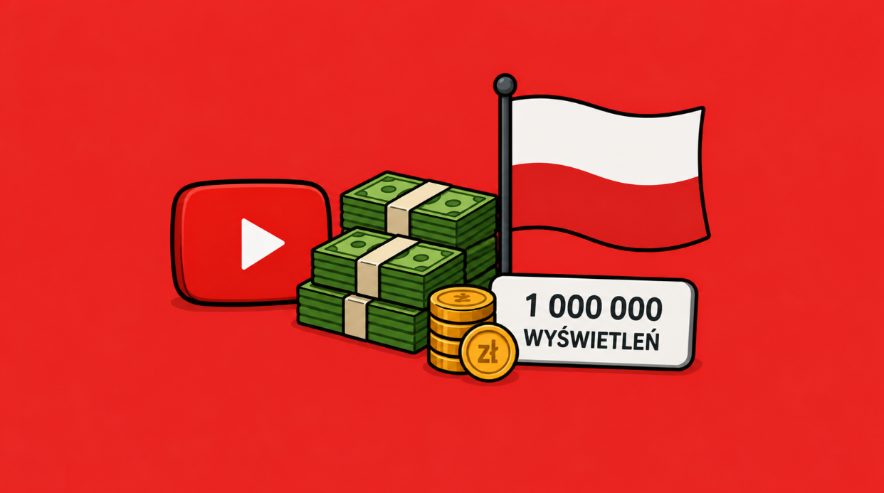 Ile YouTube płaci za 1 mln wyświetleń w Polsce? Konkretne stawki [2026]