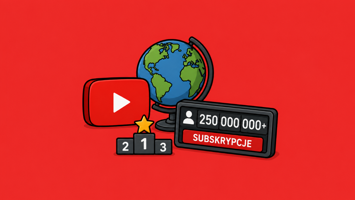 Kto ma najwięcej subskrypcji na YouTube? TOP 10 na świecie [2026]